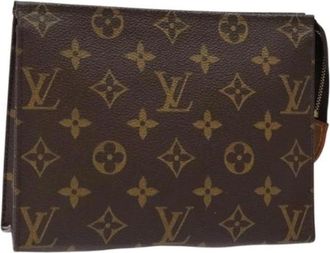 Louis Vuitton Pre-owned Clutches, female, Brown, Size: ONE SIZE Pre-owned Canvas Clutch
