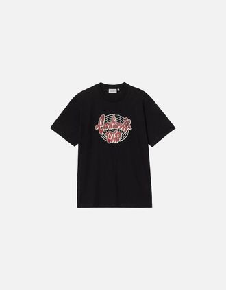 Carhartt Work in Progress Mens Carhartt WIP S/S Chedda T-Shirt Black Heavy Stone Wash - Size: 42