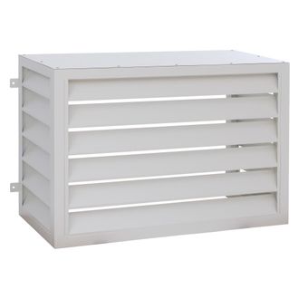Hhg [nunca Usado] Revestimiento Para Aire Acondicionado/intercambiador De Calor Hhg-565, Cubierta De Rejilla Protectora, Metal 70 X 104 X 50 Cm, Gris-blan