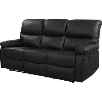 Habitat et Jardin Habitat Et Jardin - Sof&aacute; Reclinable 3 Plazas lincoln - Color Negro