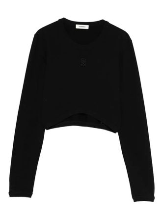 Sandro cropped sweatshirt - Black