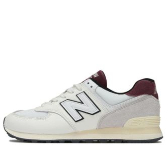 New Balance 574 White Burgundy U574YR2
