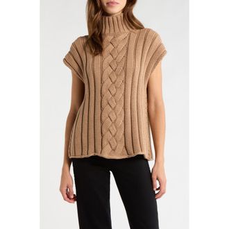 Frank & Eileen Cotswold Cotton Sweater Vest in Camel at Nordstrom, Size Medium
