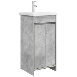 vidaXL Vanidad De Ba&ntilde;o Con Lavabo Gris Hormig&oacute;n 42 X 40 X 84,5 Cm Vidaxl