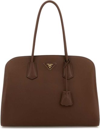 Prada Brown Logo Tote