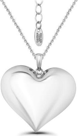 Christian Siriano High Polished Heart Pendant Necklace in Silver at Nordstrom Rack, Size 18