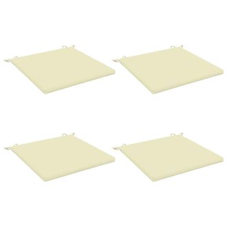vidaXL Cuscini Per Sedia In 4 Pezzi Soest 4 Pz 100% Poliestere Crema Vidaxl