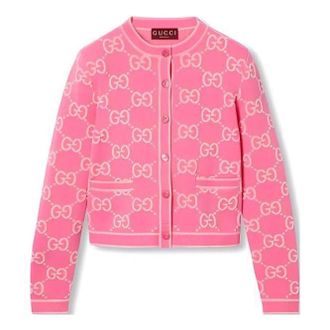 Gucci (WMNS) Gucci GG Cotton Jacquard Cardigan Pink 743319-XKD28-5447