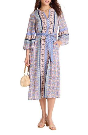 Tommy Bahama Mosaic Cove Mixed Print Dress in Peach Blossom at Nordstrom, Size X-Large