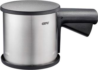 GEFU Tamiz para harina y az&uacute;car glas siva en acero y pl&aacute;stico