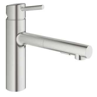 GROHE Concetto Mezclador Monomando De Fregadero, Supersteel (30273dc1)