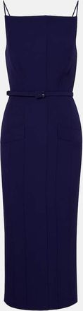 Roland Mouret Abito midi in crêpe con cintura