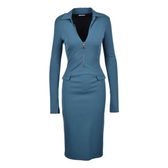 Patrizia Pepe Long stretch dress with zipper closure