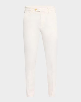 Canali Men & apos;s Straight Flat-Front Pants