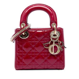 Dior Pre-owned Dior Mini Patent Cannage Lady Satchel Ladies SERWVRM12OT2ZBX3