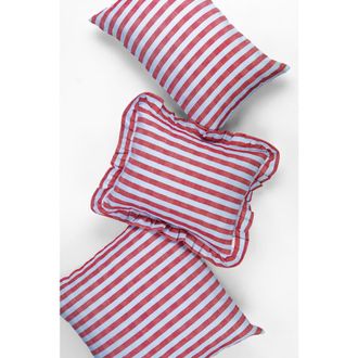 Archive New York Handwoven Flora Throw Pillow in Blue And Red Stripe at Nordstrom, Size 12X20
