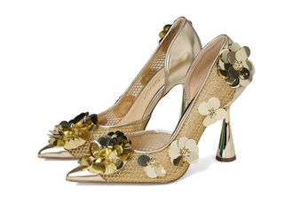 Blue by Betsey Johnson Nash High Womens Heels Gold : 8.5 M, Rubber/Synthetic
