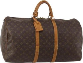 Louis Vuitton Pre-owned Boston Bag - Dames - Vintage Weekendtas - Bruin - ONE Size - Leer - Vintage