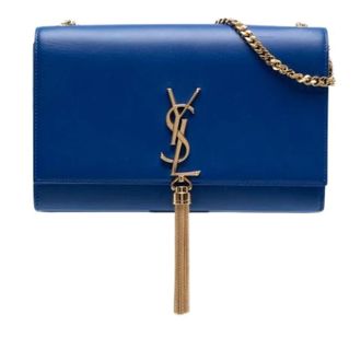 Saint Laurent Pre-owned Shoulder Bags, female, Blue, Size: ONE SIZE Pre-owned Shoulder Bag