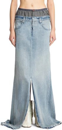 Maison Margiela Anonimity Of The Lining Long Denim Skirt