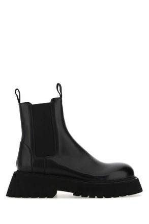 Mars&egrave;ll Black Leather Ankle Boots