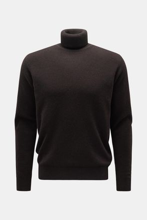 Braun Hamburg Men - Cashmere turtleneck jumper dark brown