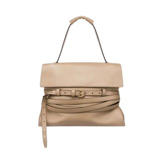 Moschino Tie Me Bag Medium - female - Moschino - Handbags - Beige - ONE SIZE - Bags