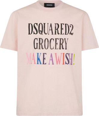 Dsquared2 logo-print cotton T-shirt - men - Cotton - L - Pink