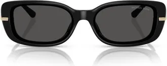 Michael Kors 57mm Rectangular Sunglasses in Black at Nordstrom