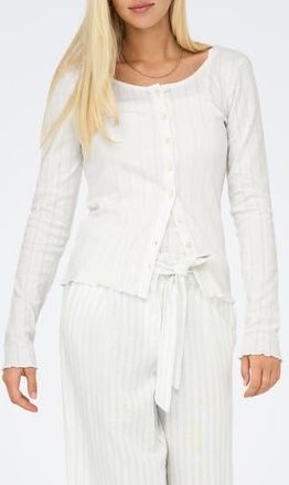 Only Tenna Long Sleeve Cardigan in Cloud Dancer at Nordstrom Rack, Size X-Small