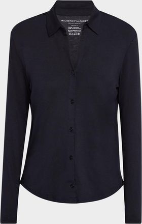 Majestic Filatures Soft Touch Button-Front Shirt