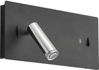 Lucande L&aacute;mpara De Pared Led kimo En Negro Metal - Lucande