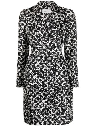 Lanvin Jurk met bloemenprint - Zwart