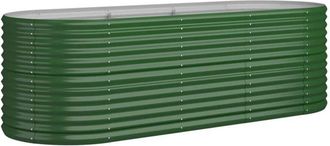 vidaXL Vidaxl - Jardinera arriate acero galvanizado verde 224x80x68 cm