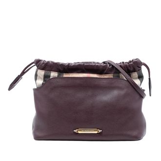 Burberry Pre-owned Burberry House Check Canvas and Calfskin Little Crush Crossbody ITCF&10SCA