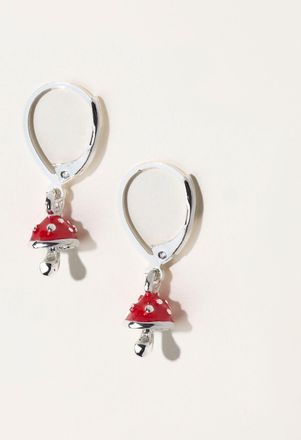 Fat Face FatFace Toadstool Drop Earrings in Red