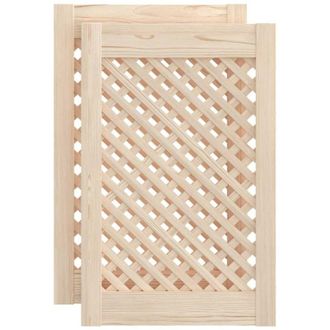 vidaXL Ante con Design a Reticolo 2 pz 39,5x61,5 cm in Legno di Pino - Vidaxl