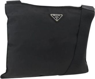 Prada Pre-owned Vintage Nylon Schoudertas - Dames - Vintage Schoudertas - Zwart - ONE Size - Nylon - Vintage