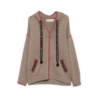 Baziszt Kafti Hoodie - Knitwear - Hombre - Marr&oacute;n - M