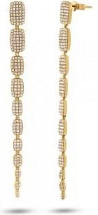Allurez 1.35ct 14k Yellow Gold Diamond Serpentine Earrings