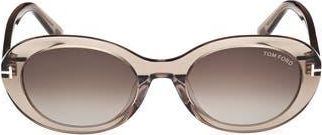 Tom Ford 54mm Gradient Oval Sunglasses in Brown /Gradient Brown at Nordstrom Rack