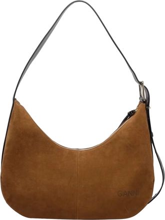 Ganni Womens Hobo Bag Belt Caramel Caf&eacute; Polyester Shoulder