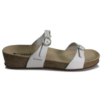 Mephisto Mephisto Idelya Leather Womens Hook and Loop Sandals - UK 6.5 - US 9 Women - EU 39 - White - Size:UK 6.5
