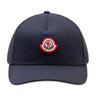 Moncler Gorra de B&eacute;isbol con Parche de Logo - Accessories - Hombre - Azul - ONE SIZE