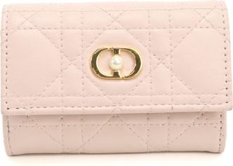 Dior Pink Leather Wallet (Bi-Fold) (Pre-Owned)
