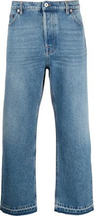 Valentino Garavani Dual Material Denim Trousers