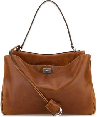 Balenciaga Brown Rodeo Medium Satchel