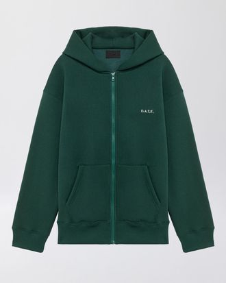D.A.T.E. zip hoodie basic green