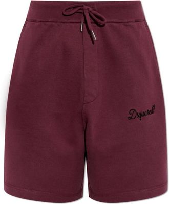 Dsquared2 Logo Shorts - Heren - Korte Broeken - Rood - XL - Katoen - Korte Broeken
