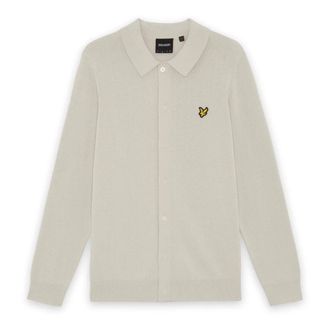 Lyle & Scott Mid Knits Katoenen Overhemd - Heren - Truien - Beige - Maat: XL Katoen